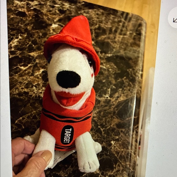 Target Bullseye Dog Plush Toy Red Crayon costume limited edition #1752 of 2200 - Picture 3 of 8